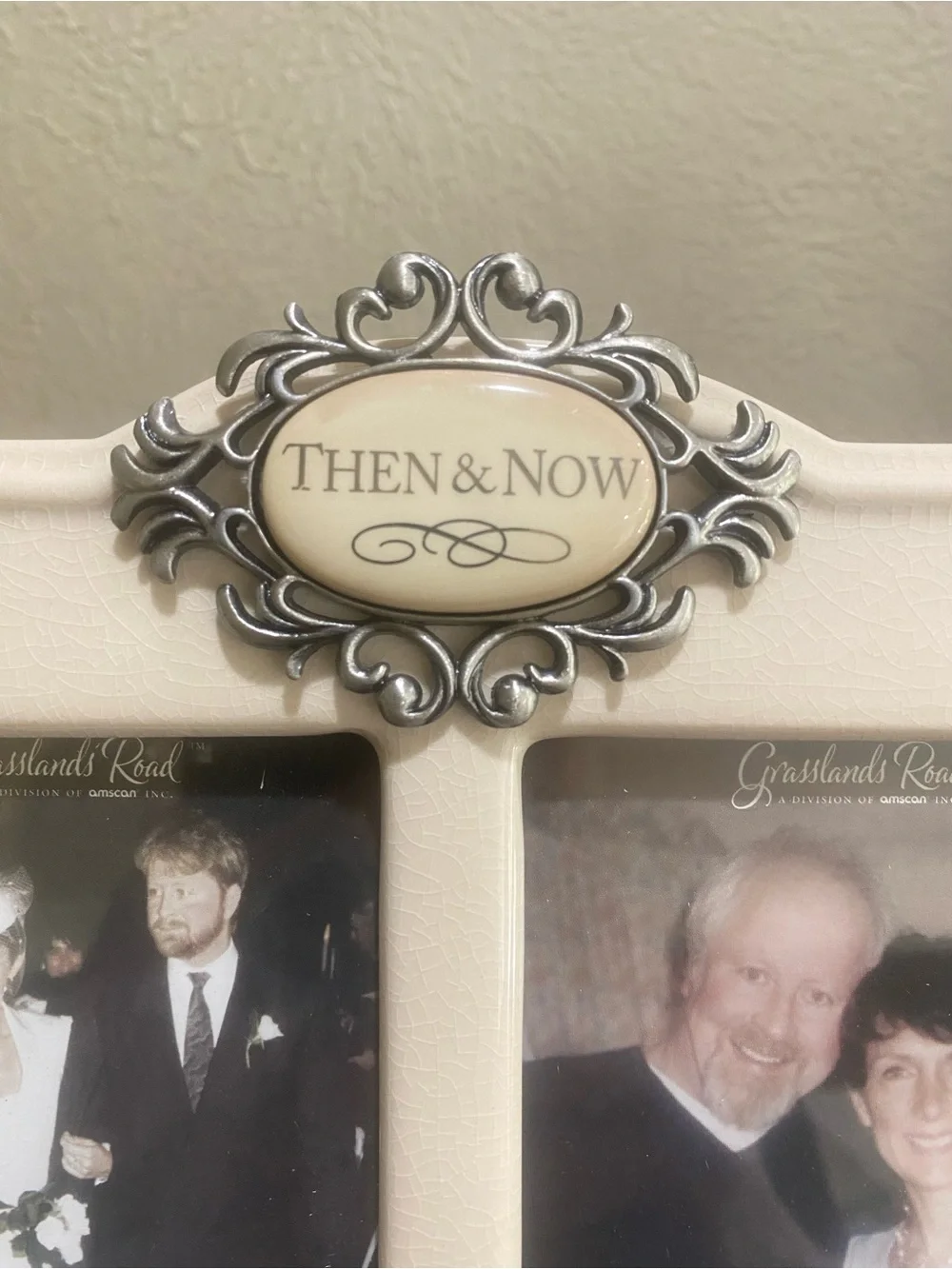 Grasslands Roads, THEN and NOW Ceramic, Double Photo Frame